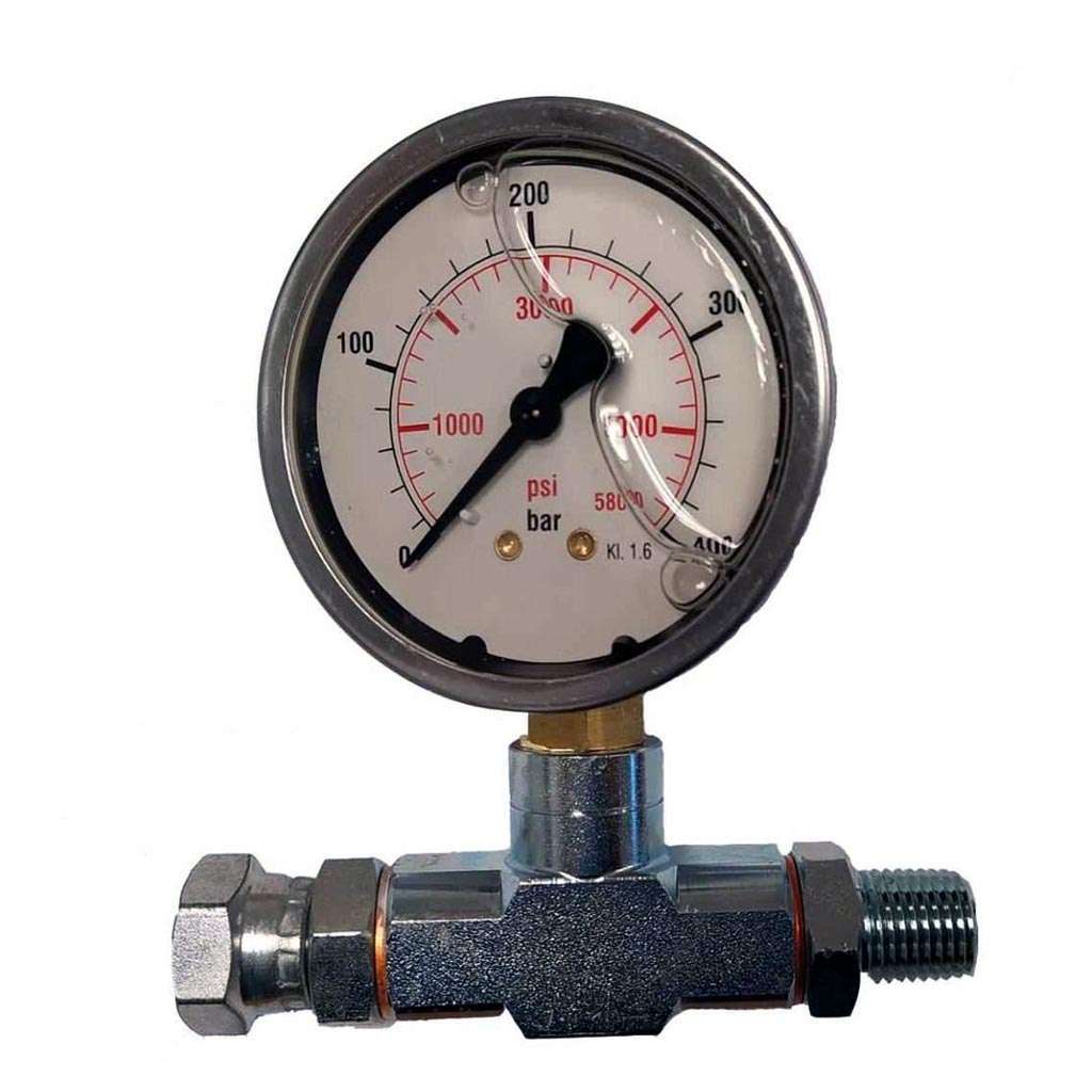 QTech Pressure Gauge Complete With Fittings (5800 psi) image 0