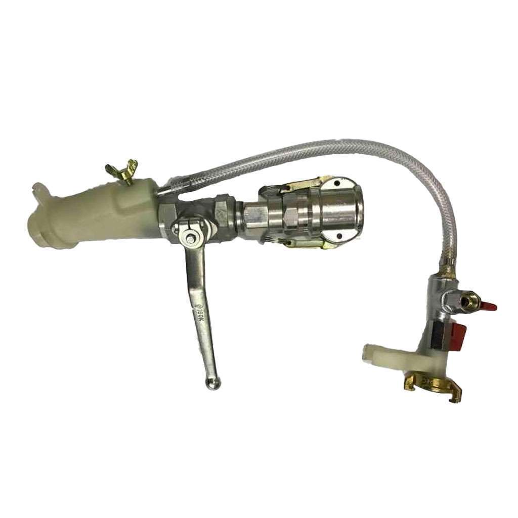 Putzmeister render spray gun with aluminium material shut off, 25mm female swivel coupling, air control and 14mm Nozzle image 0