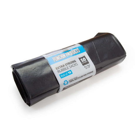 Black Heavy-Duty Rubble Sacks 50L (pack of 10) image 0