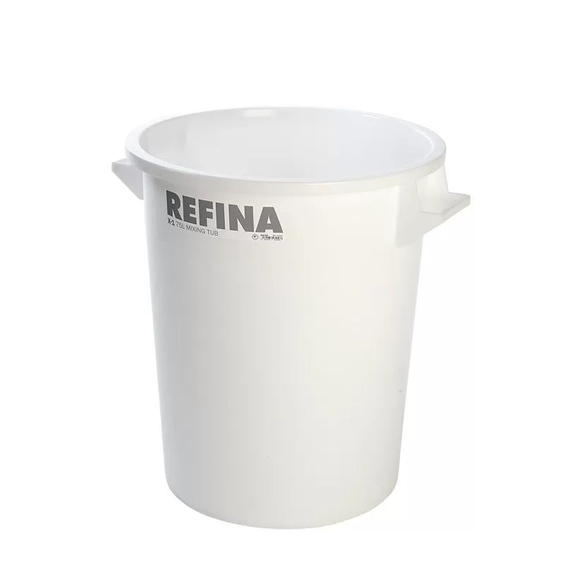 Refina X-1 White Heavy Duty Food Grade Plaster Mixing Bucket Tub - 75L image