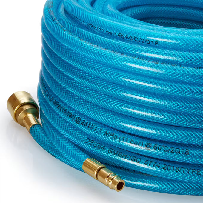 15m Air Hose including Euro Push Fittings image 2