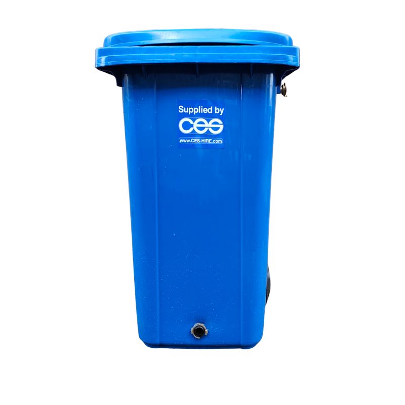 240L Wheelie Bin Water Butt with Geka Connections & Hose