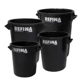 Refina X-2 Black Heavy Duty Plaster Mixing Bucket Tub - Set of 4 (35, 50, 75 and 100L) image